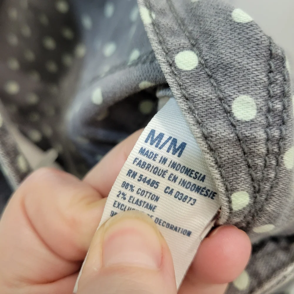 American Eagle Grey/Mint Polkadot Shortalls - Picture 4 of 4